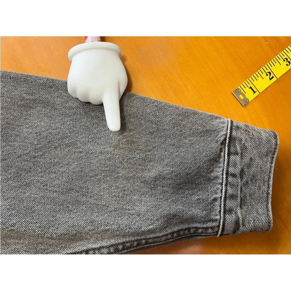 Levi’s Premium Stay Loose Trucker Jacket M Gray Hemp Blend Sample Garment - Picture 9 of 10
